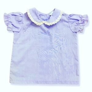 ⭐️Vintage 1980s Lavender Collar Shirt Blouse